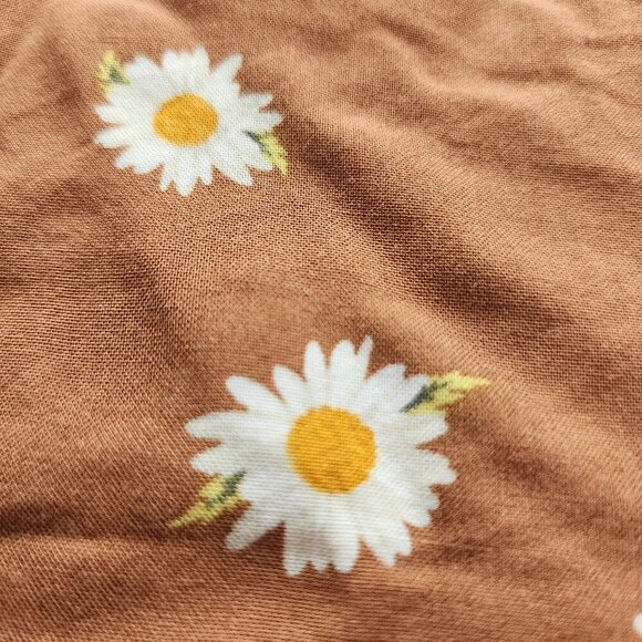 Short Sleeve Button Down Shirt Daisy's Brown NOBO Juniors Sz Med to LG - Picture 5 of 8